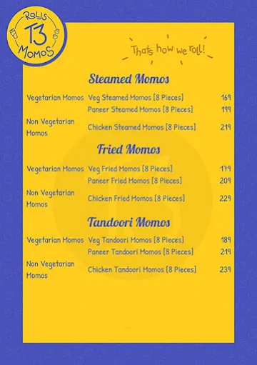 T3- Rolls & Momos menu 