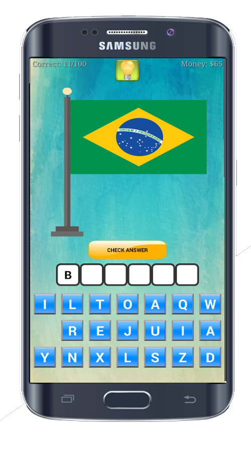 Guess This Flag Contry - Quiz Screen 1
