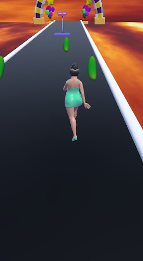 Screenshot Fat Girl Run Girl Running Game