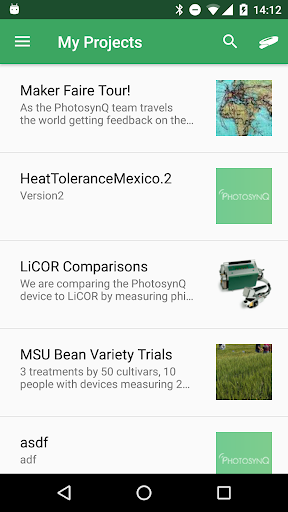 Screenshot PhotosynQ
