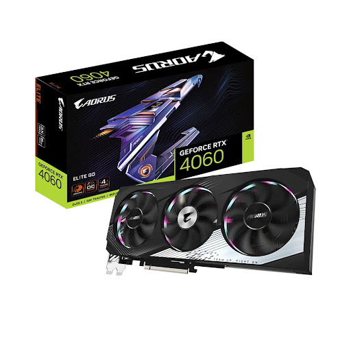 Card màn hình GIGABYTE AORUS GeForce RTX 4060 ELITE 8G 8GB GDDR6 (N4060AORUS-E-8GD)