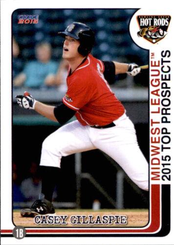 2015 Midwest League Top Prospects Choice #4 Casey Gillaspie Wichita Kansas Card - Picture 1 of 2