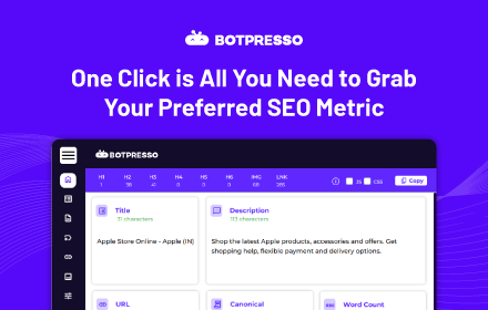 Botpresso SEO Extension: Audit On-Page & Technical SEO small promo image