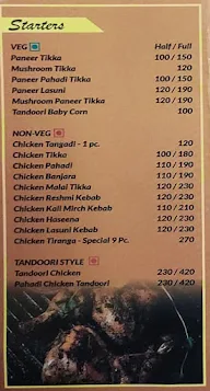 Home Curry menu 1