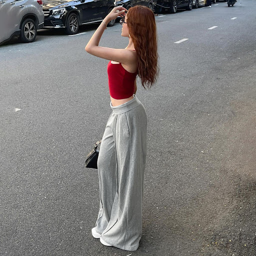 Title 11, High Waist Straight Wide Leg Casual Sweatpants ...