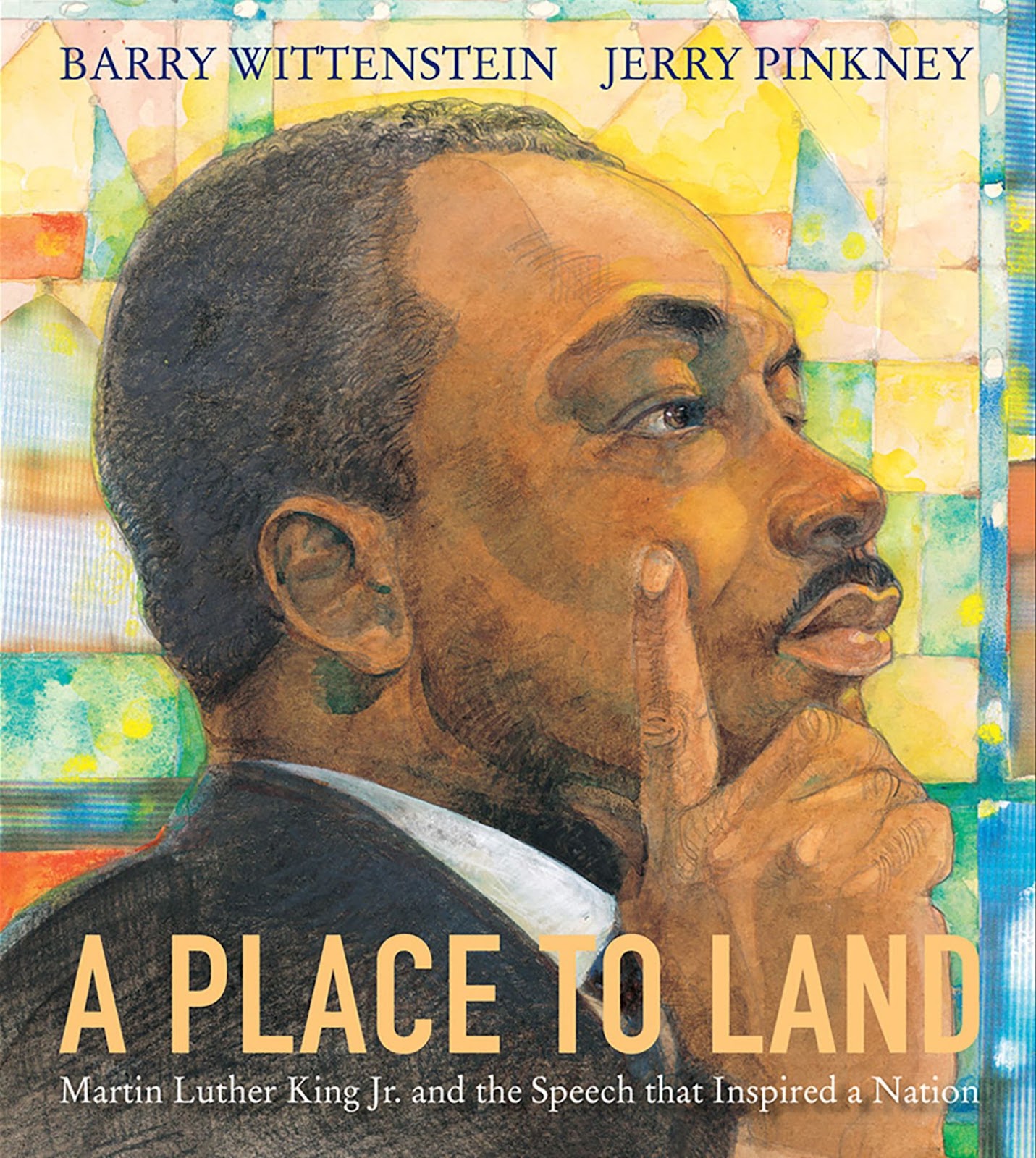 Book Cover with Face of Dr. Martin Luther King Jr. - a Place to Land