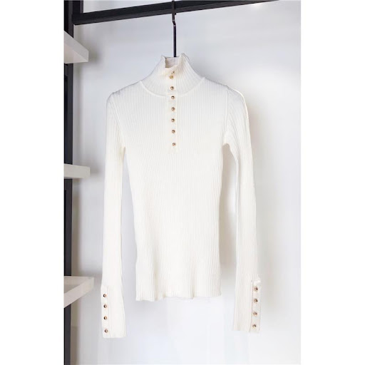 Title 5, Womens Sweater With Half High Collar And Long ...