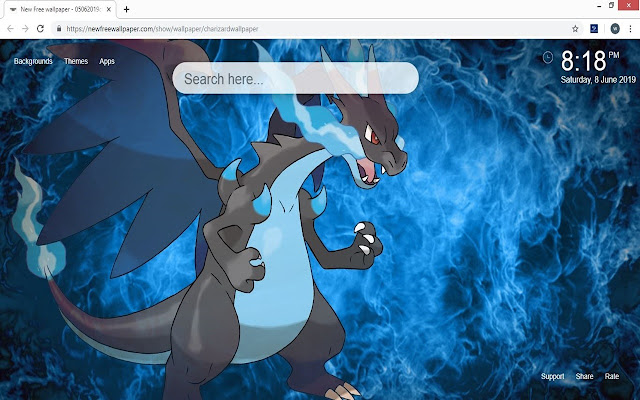 Charizard Wallpaper Pokemon New Tab Themes