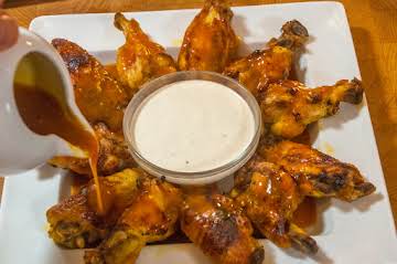 Buffalo Wings with Homemade Blue Cheese Dip