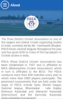 Pune District Cricket Assoc. Screenshot