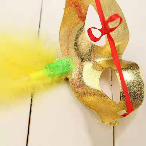 Title 6, Glowing Fiber Optic Mask Halloween Masquerade L...
