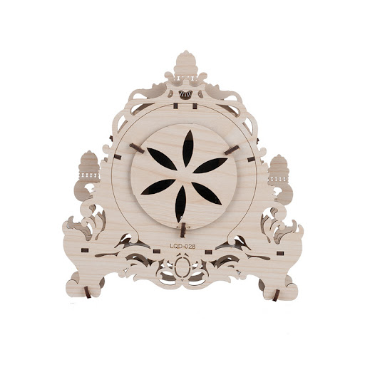Title 5, Wood Color Fashion Creative Wooden Clock 3D Puz...