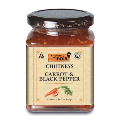 Kitchens Of India Carrot Black Pepper Chutney - 300 gm