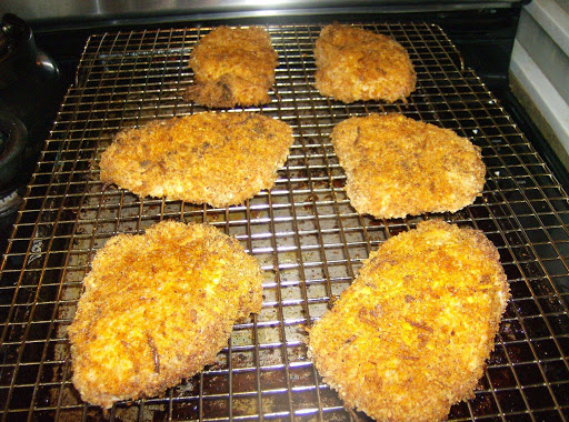 Crumb Coating Mix on Pork