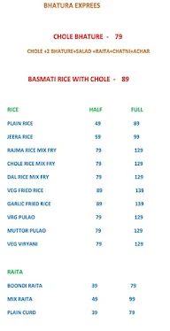 Bhatura Express menu 5