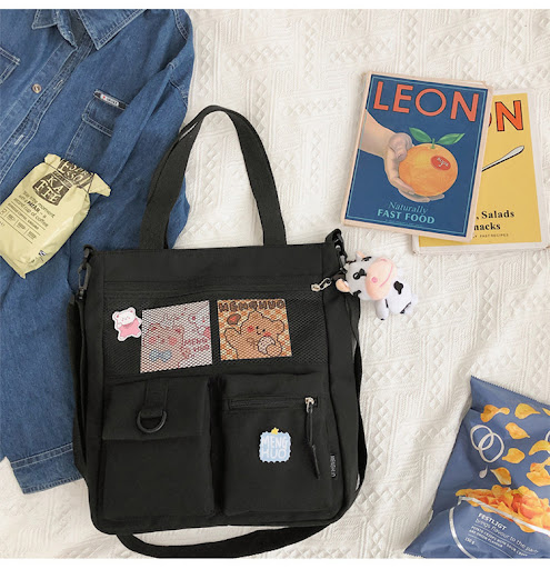 Title 1, New Fashion Canvas Big Bag Japanese Cute Girl S...