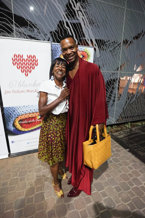 Cheryl Carolus and Johannes Radebe pose for a picture, 27 January 2023, at the Nelson Mandela Foundation in Houghton, Johannesburg.