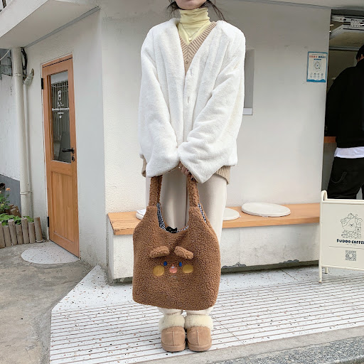 Title 2, Cute Plush Large Capacity Tote Bag Carry Everyt...