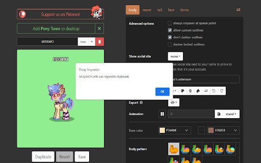 Pony Importer chrome extension