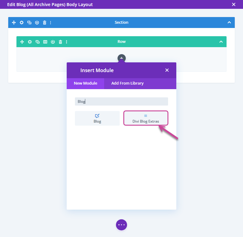 Insert Divi Blog Extras