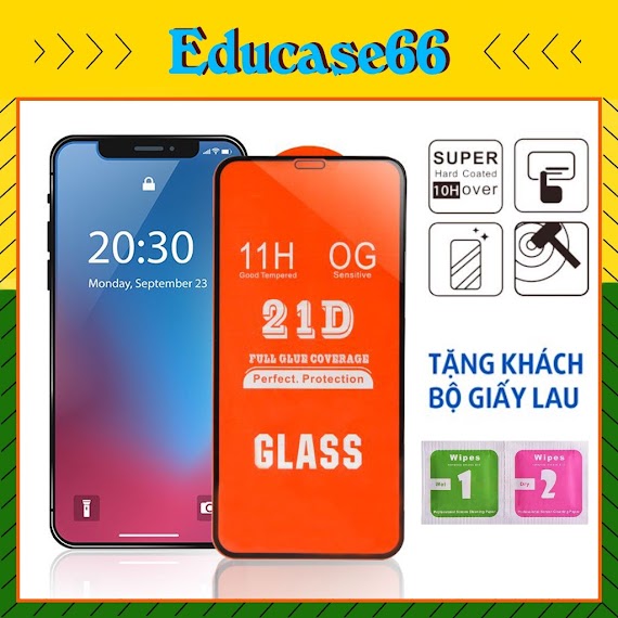 Kính Cường Lực Iphone 21D Full Màn X/Xs/Xs Max/11/11 Pro/11 Pro Max/12/12 Pro/12 Pro Max/13/13 Pro/13 Pro Max Educase66