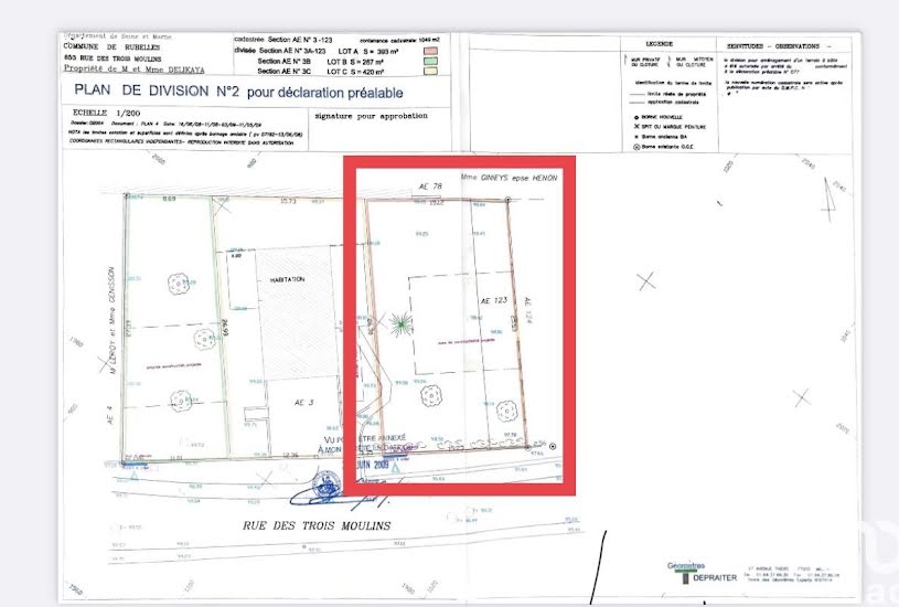  Vente Terrain à bâtir - à Rubelles (77950) 