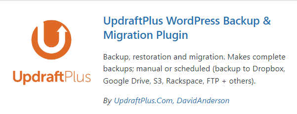 Updraft WordPress plugin