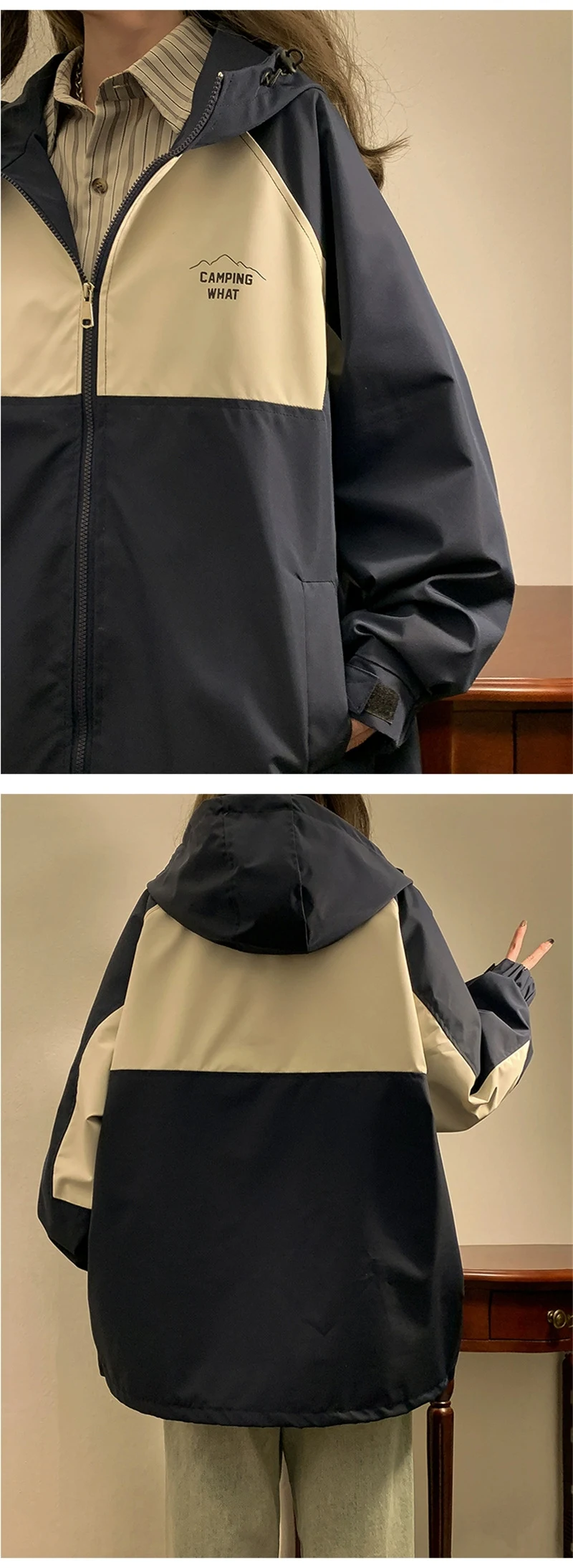 Title 2, Top ample à capuche style japonais pour femme. ...