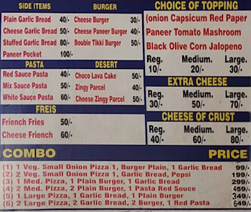 Delicious Pizza Hub menu 