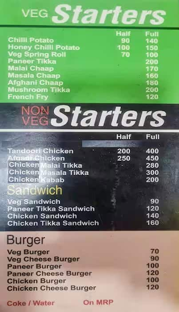 Chandu Foods menu 