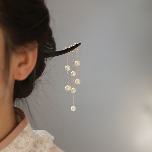 Title 2, Advanced Pearl Tassel Meatball Hair Curling Woo...