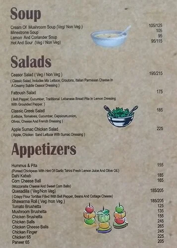 SOS Cafe menu 