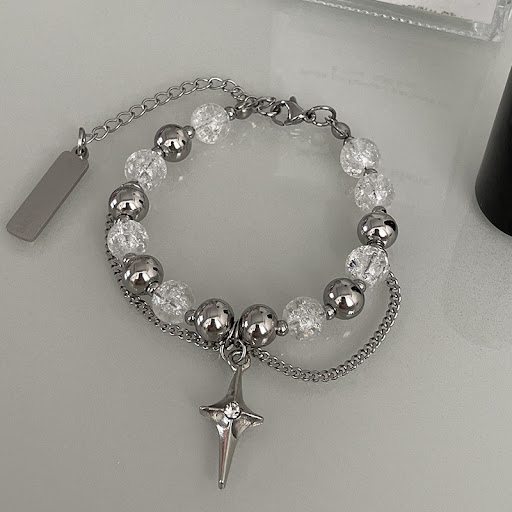 Title 1, Asterism Cross Stitch Ice Crack Beads Bracelet ...