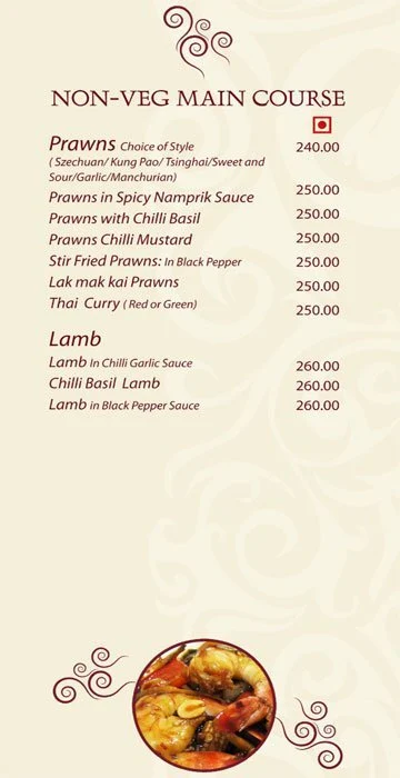 Zhangs Dynasty menu 