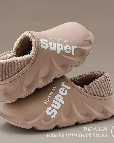 2023 New Winter Slippers Warm Plush Men Shoes Waterproof ... - 0