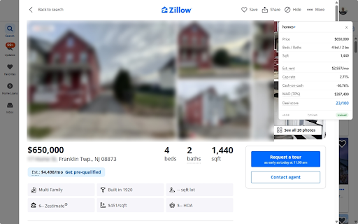 homes.plus — Investor Overlay screenshot 3