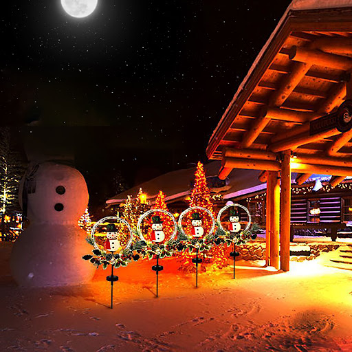 Title 4, Outdoor Christmas Tree Snowman Place Lights for...
