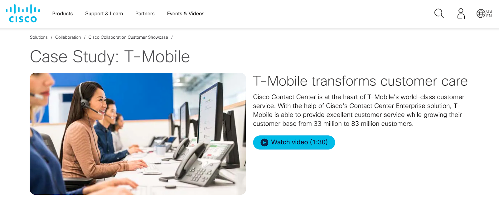 Cisco homepage