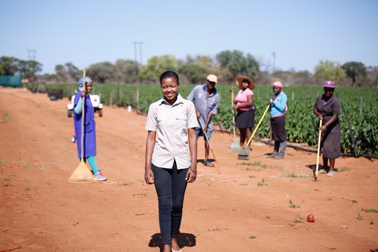 Mahlatse Matlakane a beaming green pepper farmer.