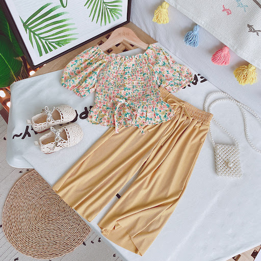 Title 8, Chiffon Floral Top and Wide Leg Pants Two-piece...