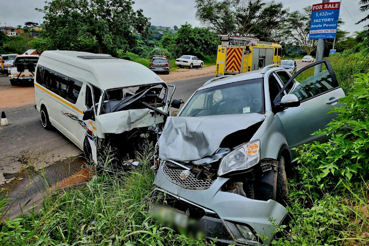 A taxi and a light vehicle collided on Wiltshire Road, Durban, on Saturday morning, injuring 18.