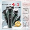 Máy Cạo Râu 4In1 9D Shaver, Máy Cạo Râu Sạch Sâu Không Khô Rát, Tỉa Lông Mũi, Massage Mặt, Tông Đơ, Chống Nước