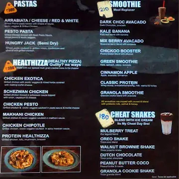 Fuel Up menu 