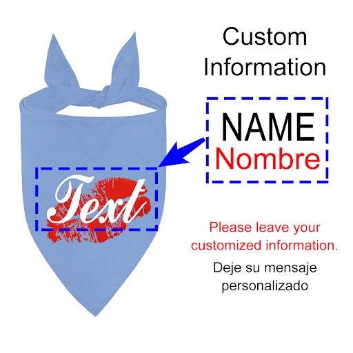 Personalized ID Dog Bandanas Holiday Party Cat Triangular Towel Valentine For Puppy Cat Supplies Large Dog Accessories