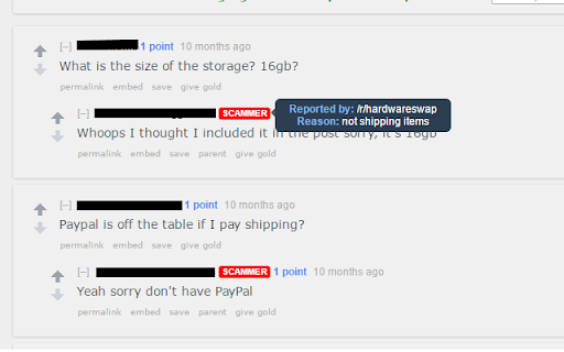 Reddit Scammer Labeler