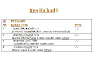 Oye Kulhad menu 1