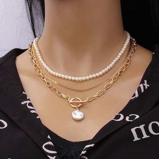 Title 2, Elegant Multi-layer Pearl Personality All-match...