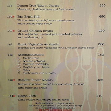 Citrus Cafe - Lemon Tree Hotel menu 