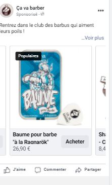 catalogue produit Facebook ads