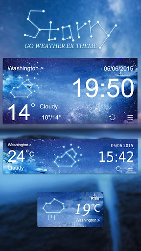 Starry GO Weather Widget Theme